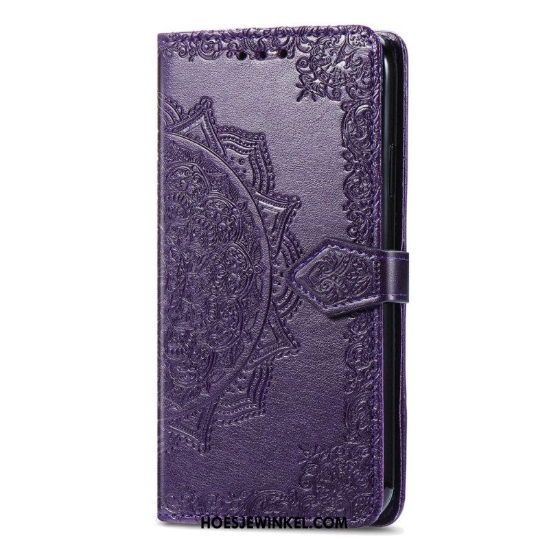 Folio-hoesje Sony Xperia 10 Vi Telefoonhoesje Barok Mandala Met Bandje