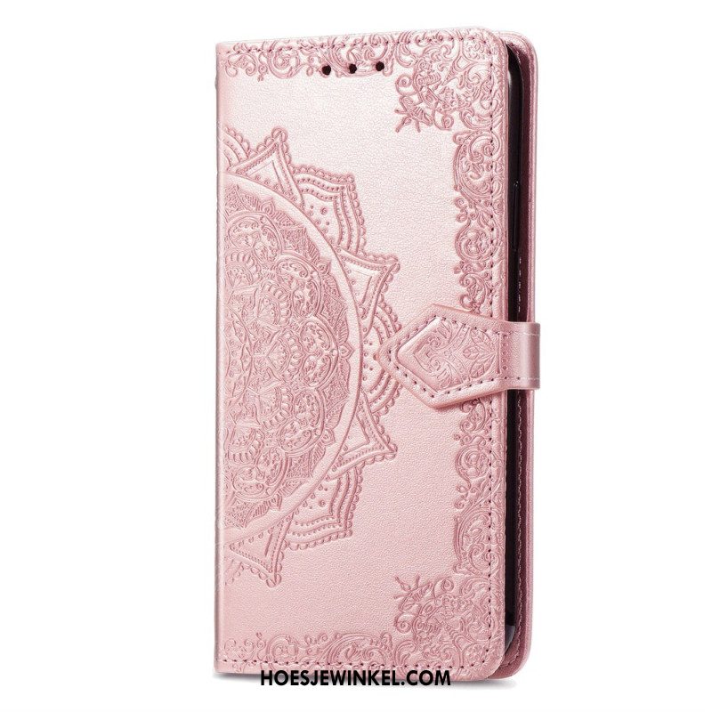 Folio-hoesje Sony Xperia 10 Vi Telefoonhoesje Barok Mandala Met Bandje