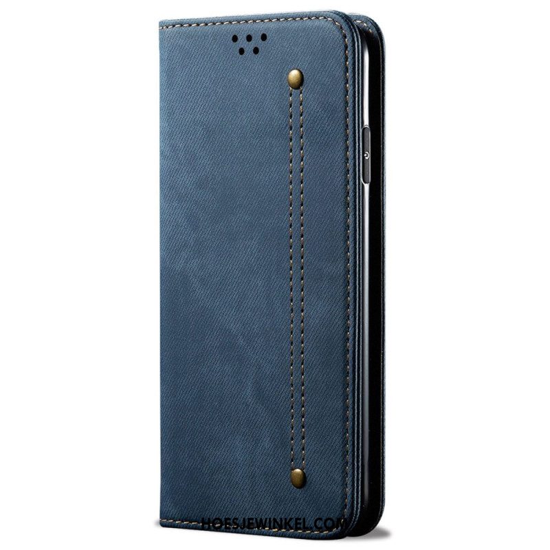 Folio-hoesje Voor Samsung Galaxy A55 5g Jeansstof