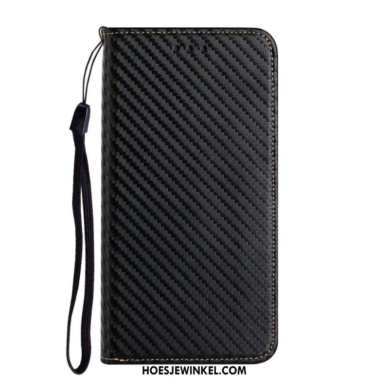 Folio-hoesje Voor Samsung Galaxy S24 Plus 5g Koolstofvezelband