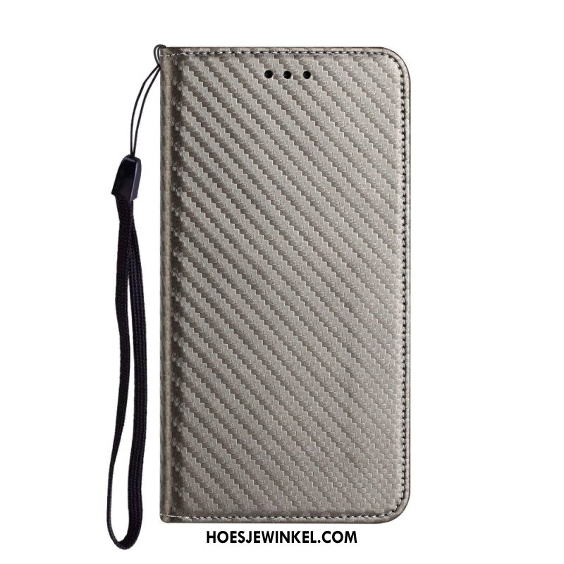 Folio-hoesje Voor Samsung Galaxy S24 Plus 5g Koolstofvezelband