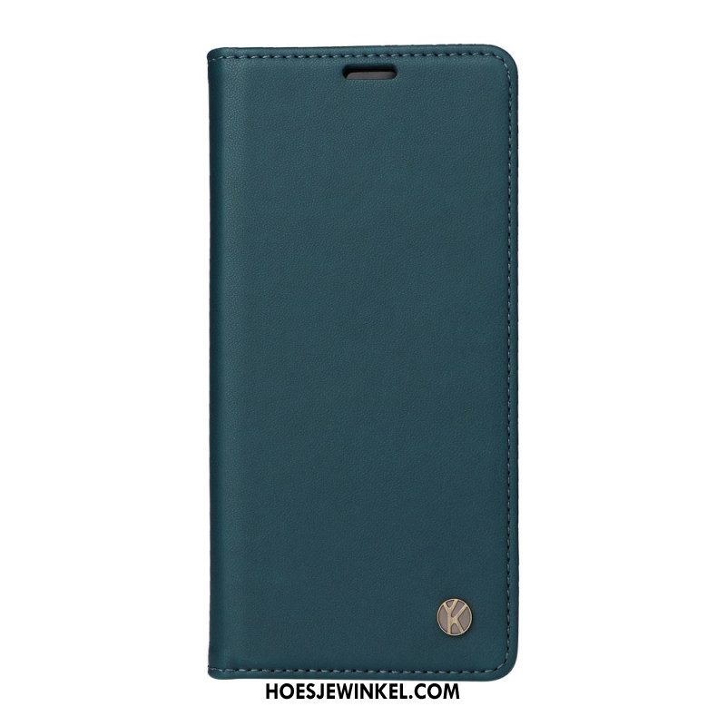 Folio-hoesje Voor Xiaomi 14 Ultra Yikatu Leereffect