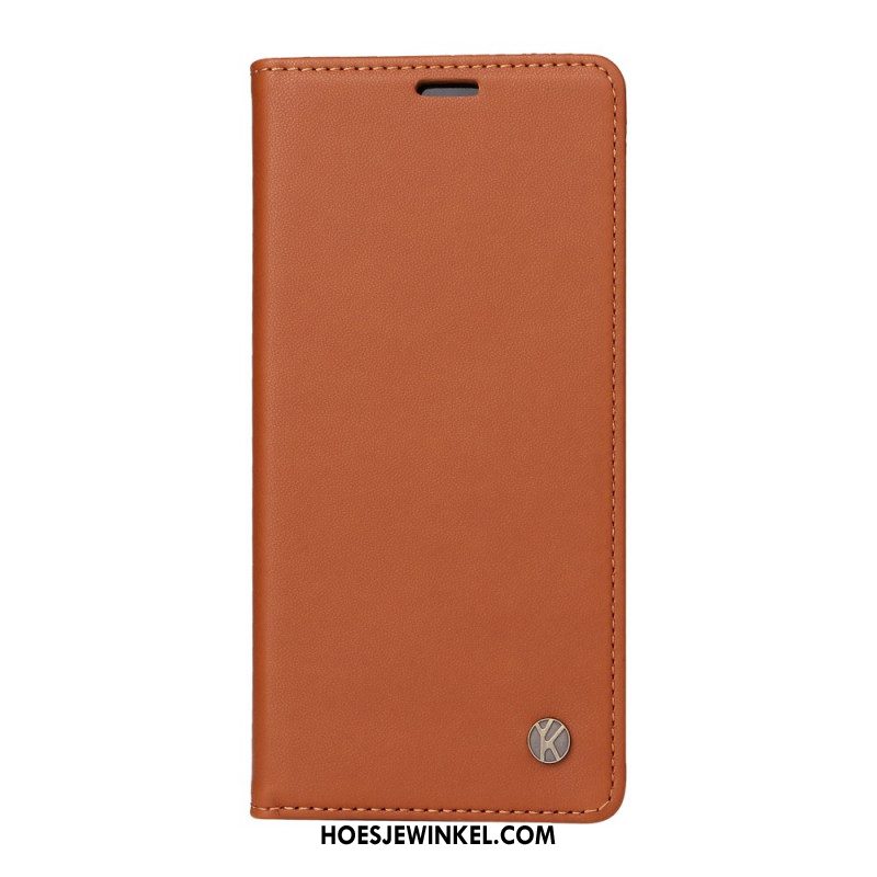 Folio-hoesje Voor Xiaomi 14 Ultra Yikatu Leereffect