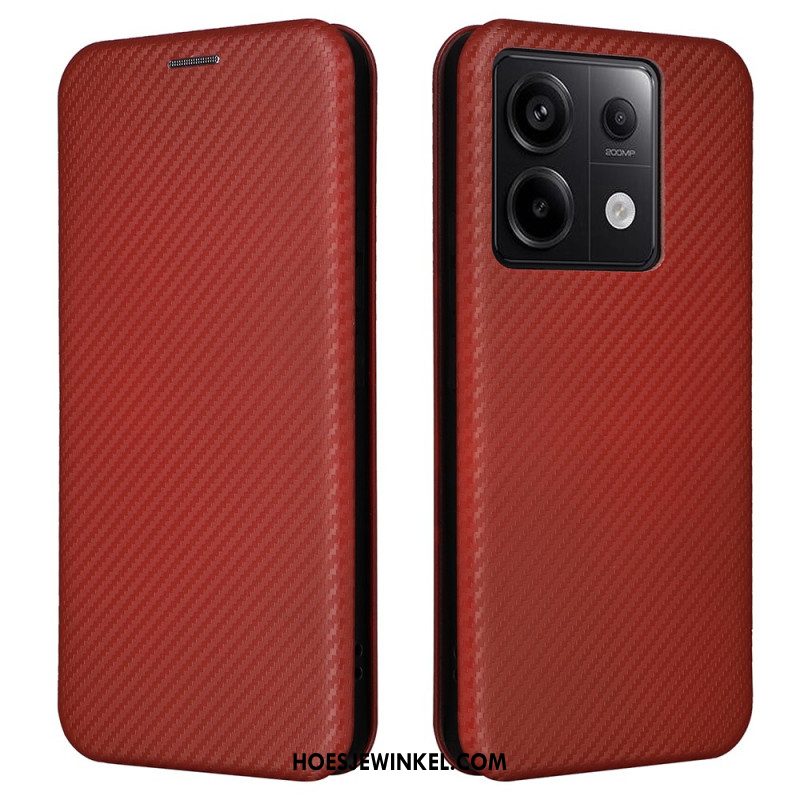 Folio-hoesje Voor Xiaomi Redmi Note 13 5g Koolstofvezel