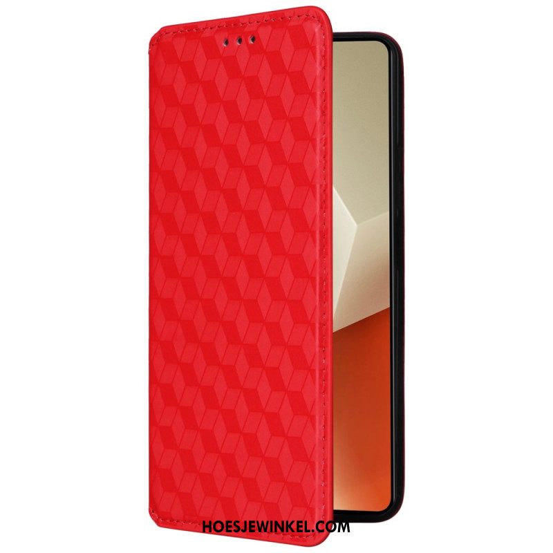 Folio-hoesje Voor Xiaomi Redmi Note 13 Pro 5g 3d-kubussen