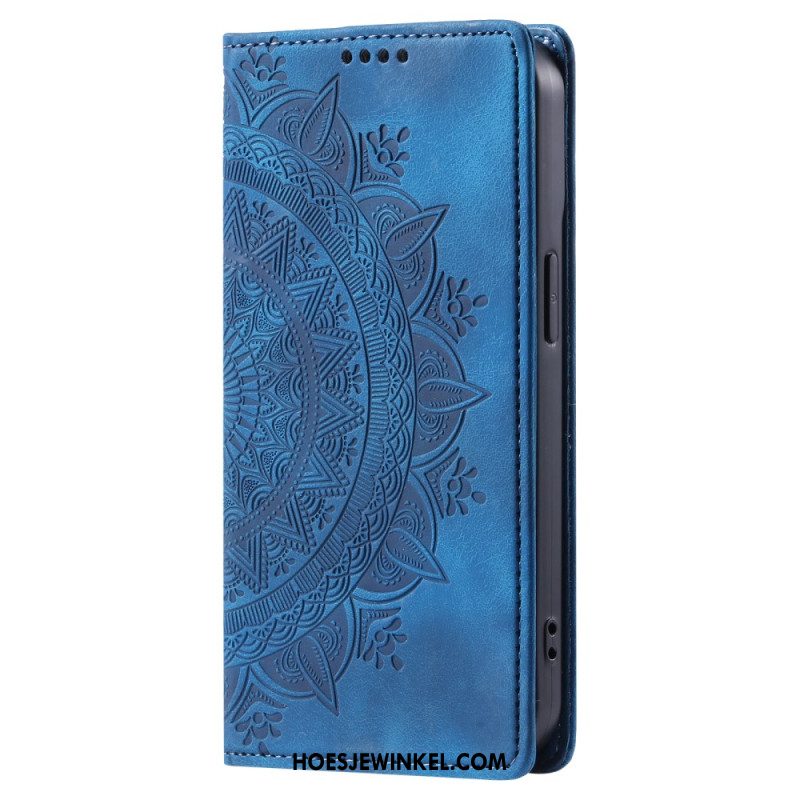 Folio-hoesje Voor iPhone 16 Plus Mandala Suède-effect