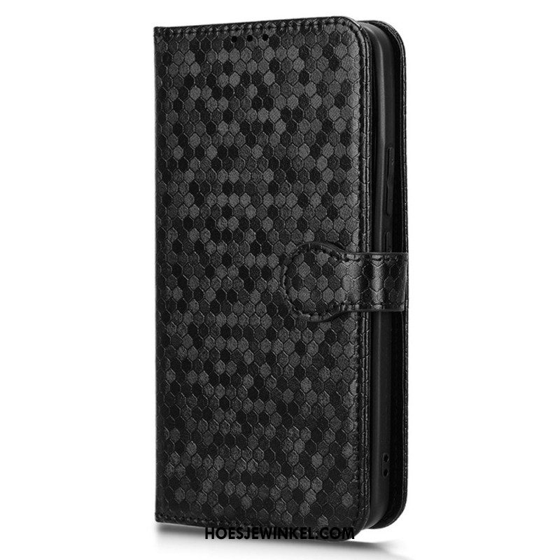 Folio-hoesje Xiaomi 14 Pro Telefoonhoesje Glanzende Stippelband