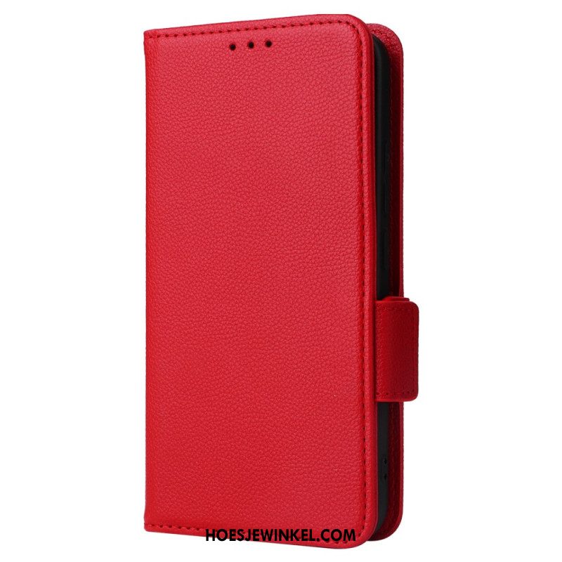 Folio-hoesje Xiaomi 14 Telefoonhoesje Litchi-textuur En Band