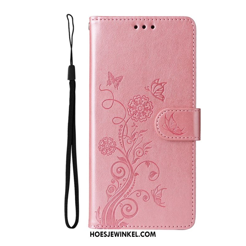 Folio-hoesje Xiaomi 14t Pro Telefoonhoesje Patroon Met Vlinders En Bloemen