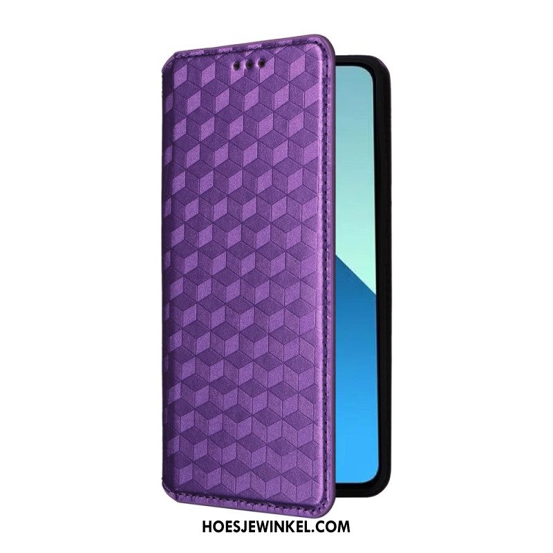 Folio-hoesje Xiaomi Redmi Note 13 4g Telefoonhoesje 3d Diamanten