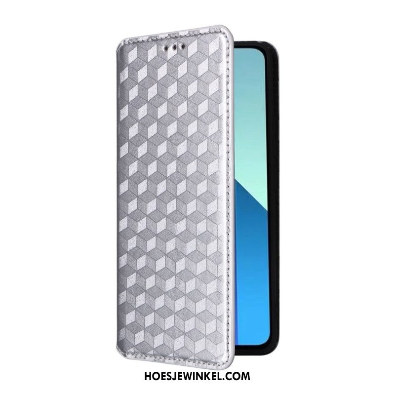 Folio-hoesje Xiaomi Redmi Note 13 4g Telefoonhoesje 3d Diamanten