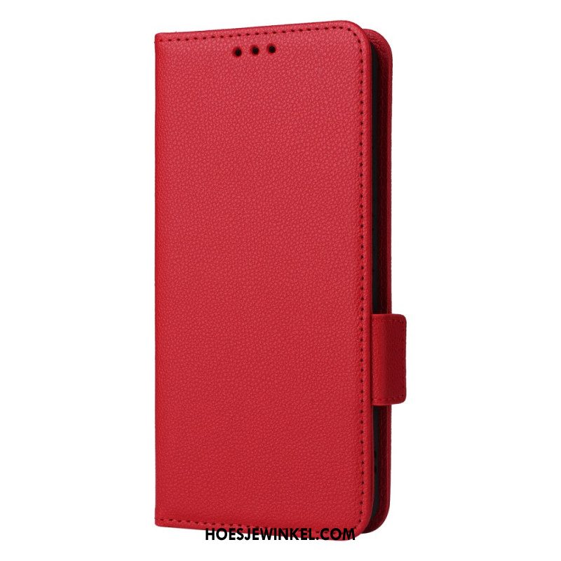 Folio-hoesje Xiaomi Redmi Note 13 4g Telefoonhoesje Leren Stijl Met Riem