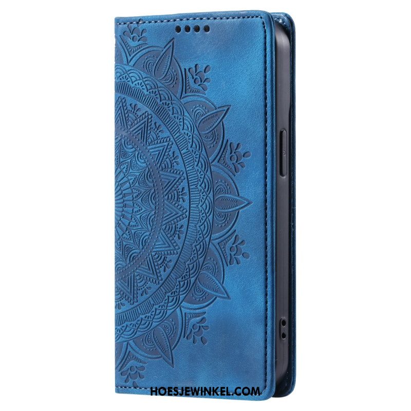 Folio-hoesje Xiaomi Redmi Note 13 Pro 4g Mandala Suède-effect Bescherming Hoesje