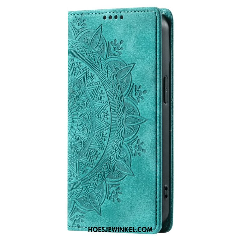 Folio-hoesje Xiaomi Redmi Note 13 Pro 4g Mandala Suède-effect Bescherming Hoesje