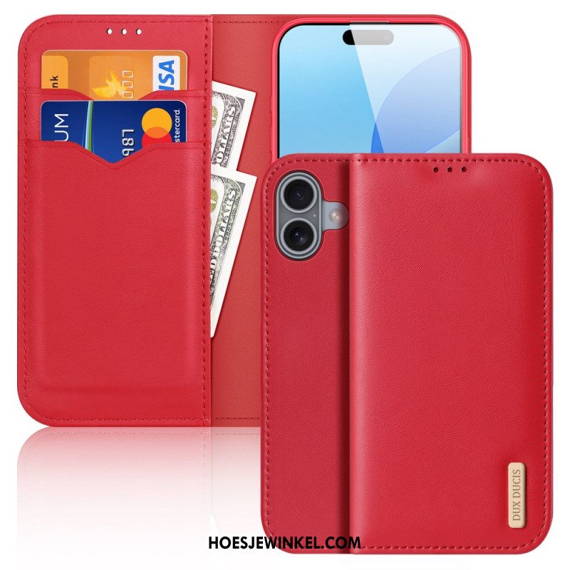 Folio-hoesje iPhone 16 Plus Hivo Serie Dux Ducis