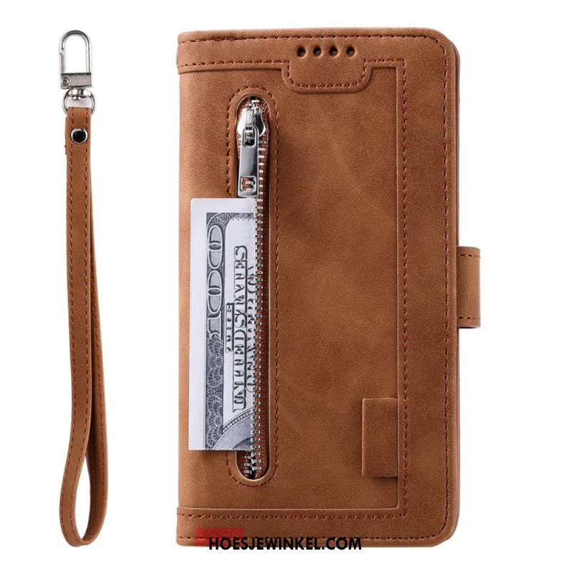 Folio-hoesje iPhone 16 Plus Telefoonhoesje A9 Lanyard-kaarthouder