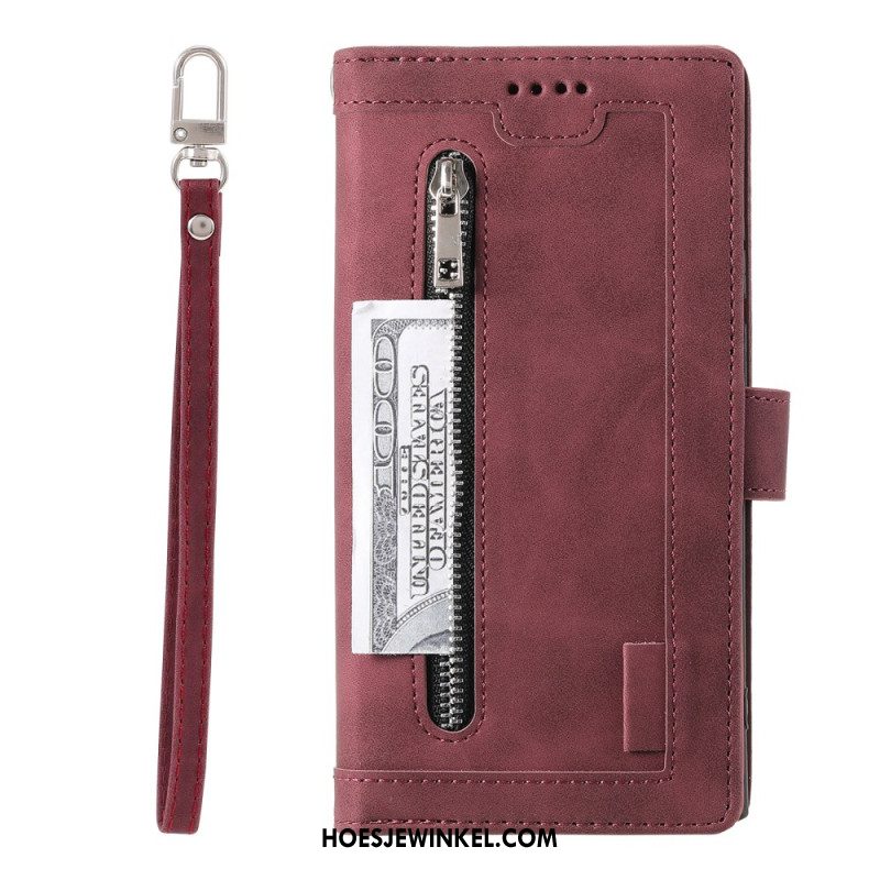 Folio-hoesje iPhone 16 Plus Telefoonhoesje A9 Lanyard-kaarthouder