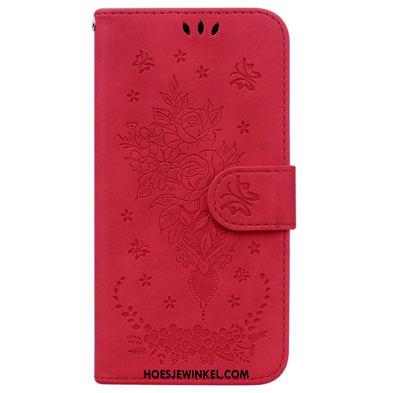 Folio-hoesje iPhone 16 Plus Telefoonhoesje Rozen