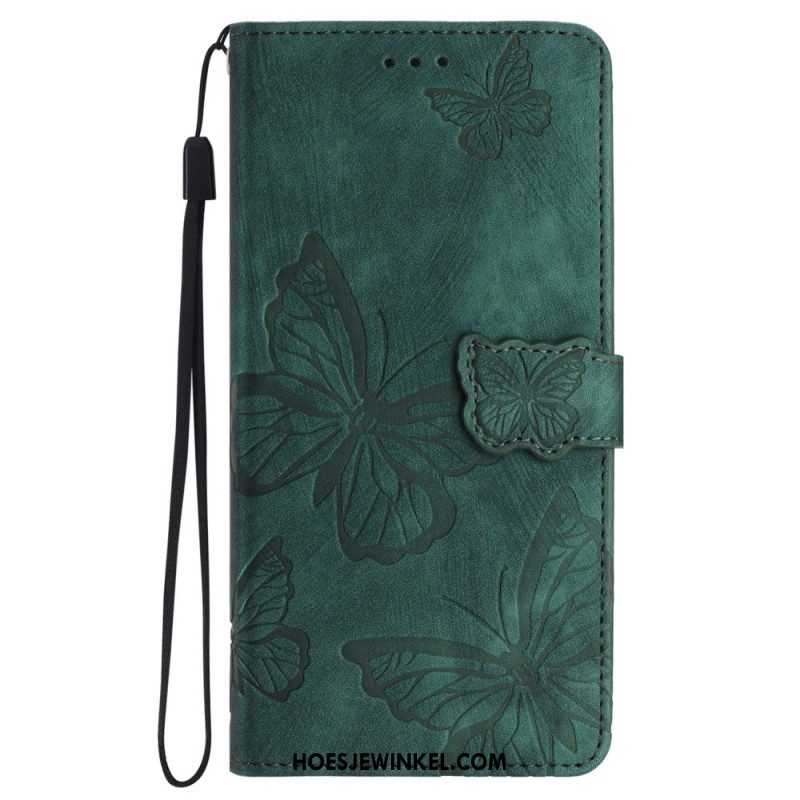 Folio-hoesje iPhone 16 Portemonnee Met Vlindermotief