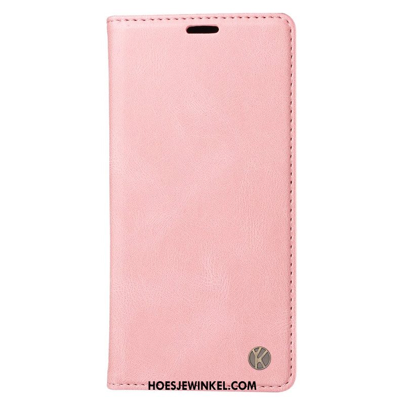 Folio-hoesje iPhone 16 Pro Yikatu Suède-effect Bescherming Hoesje