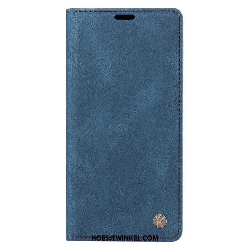 Folio-hoesje iPhone 16 Pro Yikatu Suède-effect Bescherming Hoesje