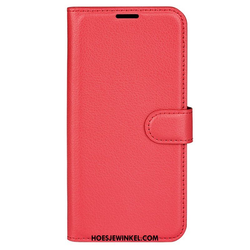 Folio-hoesje voor Huawei P60 Pro Litchi-leereffect