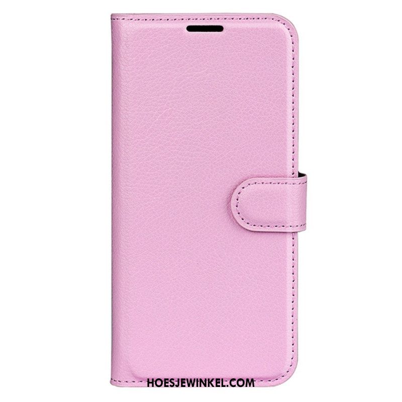 Folio-hoesje voor Huawei P60 Pro Litchi-leereffect