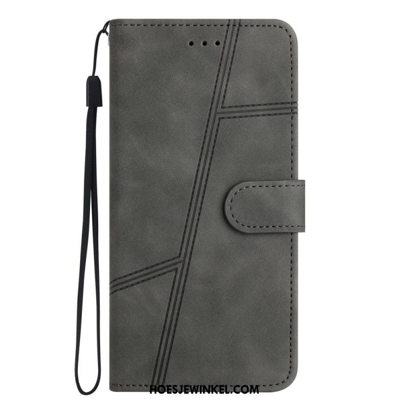 Folio-hoesje voor Moto G73 5G Met Ketting Lanyard-lijnen