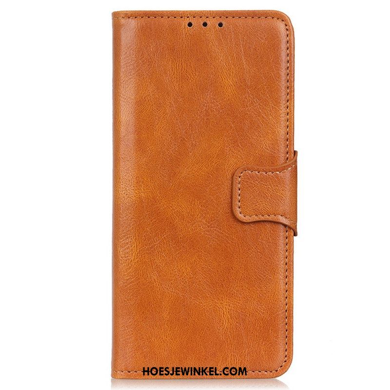 Folio-hoesje voor Moto G73 5G Stijl Lederen Gesp Omkeerbaar