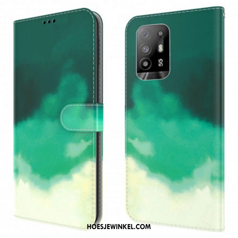 Folio-hoesje voor Oppo A94 5G Waterverf