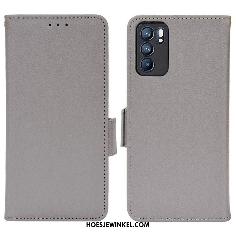 Folio-hoesje voor Oppo Reno 6 5G Flip Case Flap Dubbele Nieuwe Kleuren