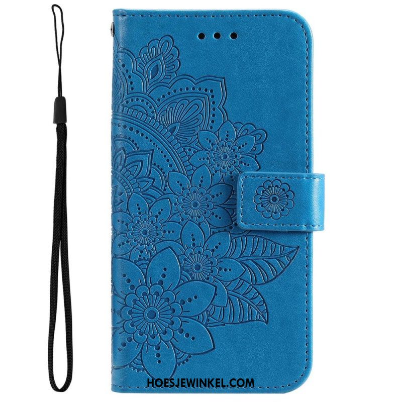 Folio-hoesje voor Oppo Reno 8 Pro Met Ketting Strakke Bloemen