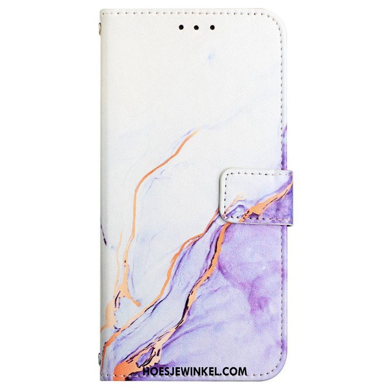 Folio-hoesje voor Samsung Galaxy A13 Met Ketting Imitatie Lakleer