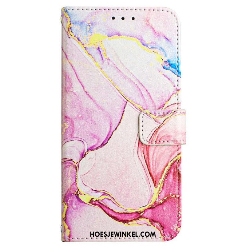 Folio-hoesje voor Samsung Galaxy A13 Met Ketting Imitatie Lakleer