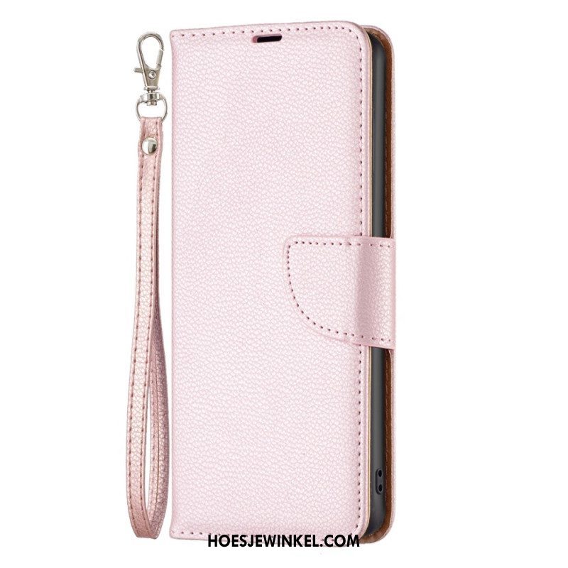 Folio-hoesje voor Samsung Galaxy A14 / A14 5G Met Ketting Schuine Riemsluiting