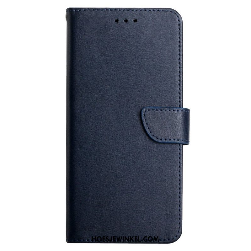 Folio-hoesje voor Samsung Galaxy M12 / A12 Echt Nappaleer