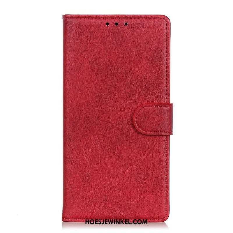 Folio-hoesje voor Samsung Galaxy M12 / A12 Retro Mat Leereffect