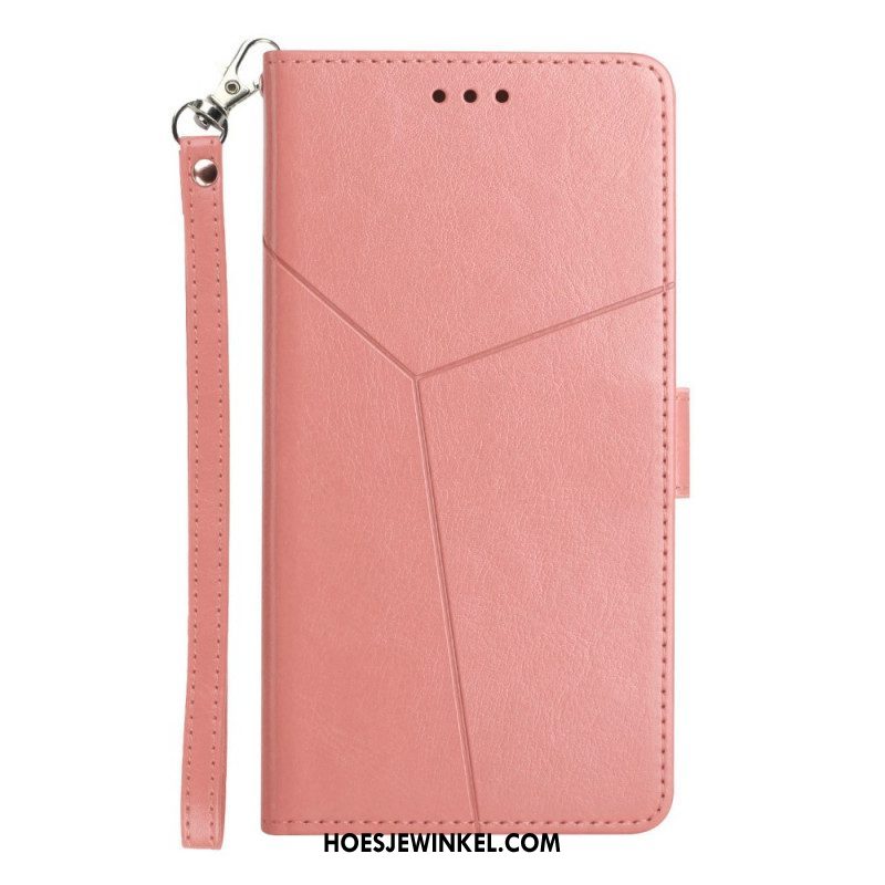 Folio-hoesje voor Samsung Galaxy M12 / A12 Stijl Leer Geo Y Design