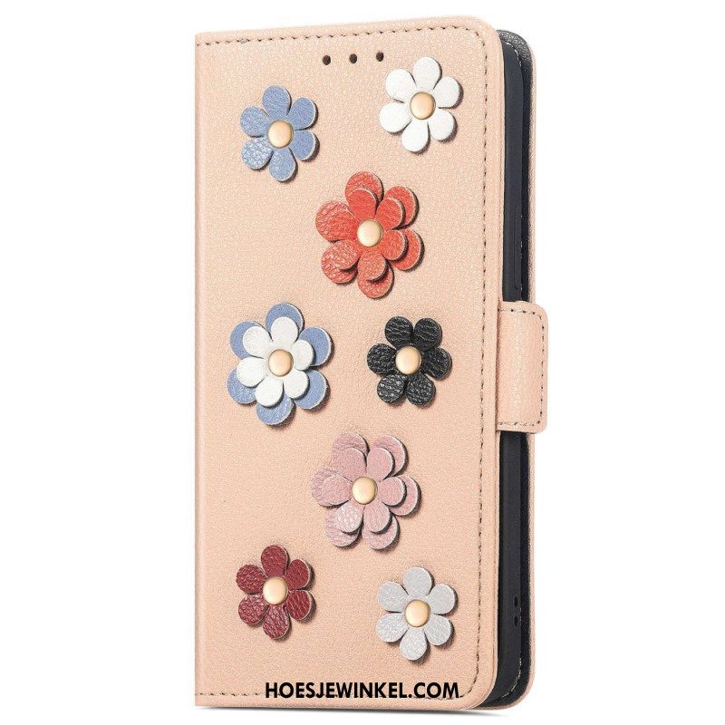 Folio-hoesje voor Samsung Galaxy M13 3d Bloemen