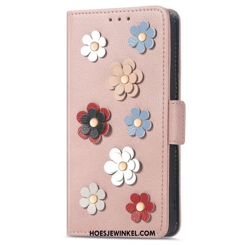 Folio-hoesje voor Samsung Galaxy M13 3d Bloemen