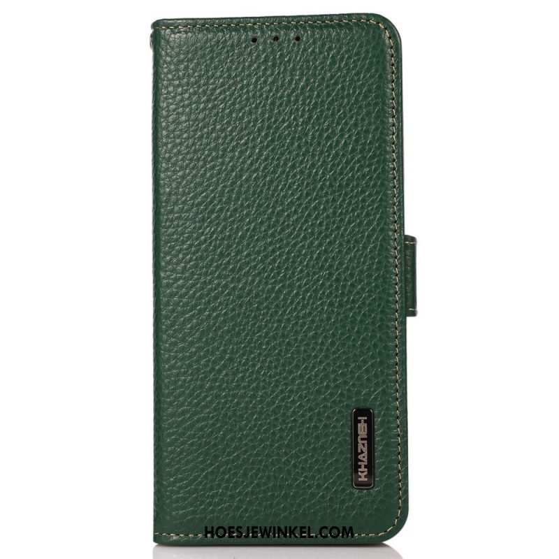 Folio-hoesje voor Samsung Galaxy M13 Lychee Leer Khazneh Rfid