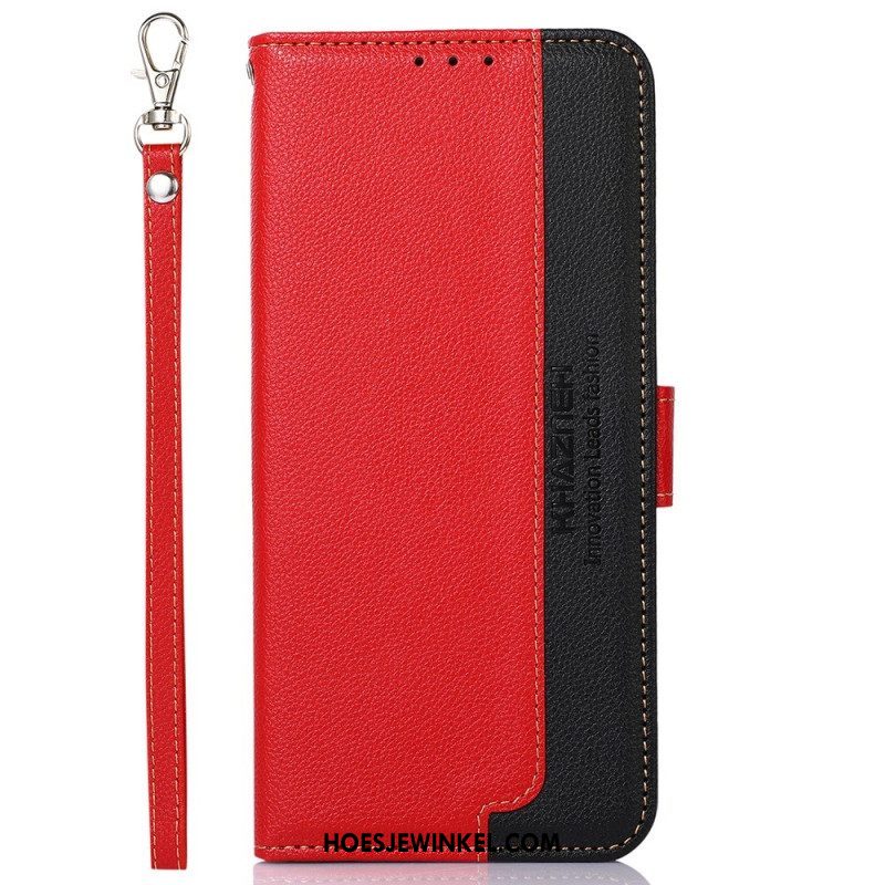 Folio-hoesje voor Samsung Galaxy M13 Lychee-stijl Rfid Khazneh