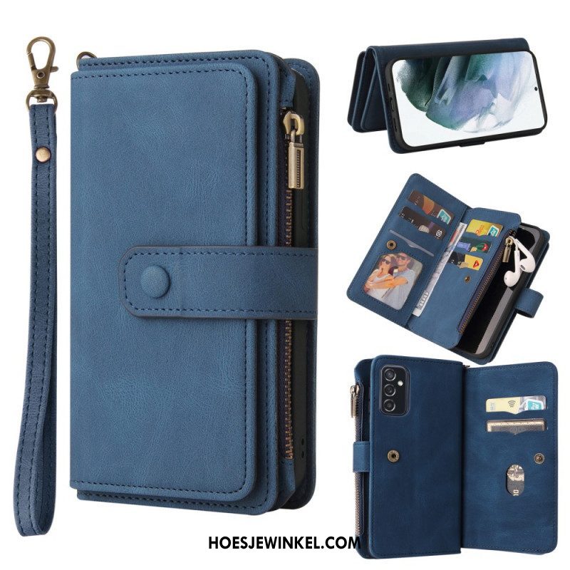 Folio-hoesje voor Samsung Galaxy M52 5G Met Ketting Lanyard Portemonnee