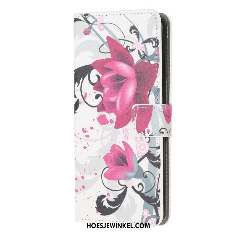 Folio-hoesje voor Samsung Galaxy M53 5G Tropische Bloemen