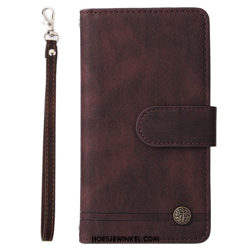 Folio-hoesje voor Samsung Galaxy S22 Ultra 5G Multifunctioneel Met Etui