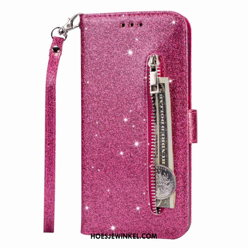 Folio-hoesje voor Samsung Galaxy S23 5G Glitter Portemonnee