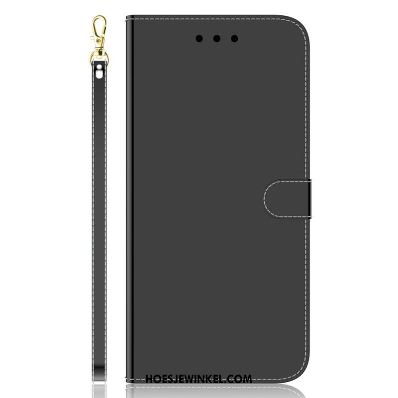 Folio-hoesje voor Samsung Galaxy S23 5G Spiegel En Lanyard