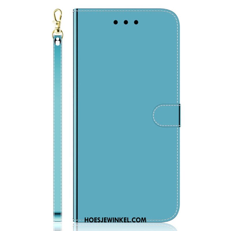 Folio-hoesje voor Samsung Galaxy S23 Ultra 5G Spiegel En Lanyard