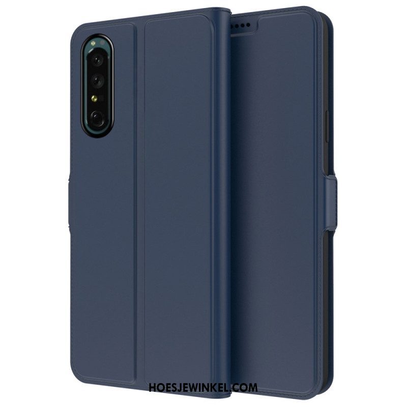 Folio-hoesje voor Sony Xperia 1 IV Slank Leereffect