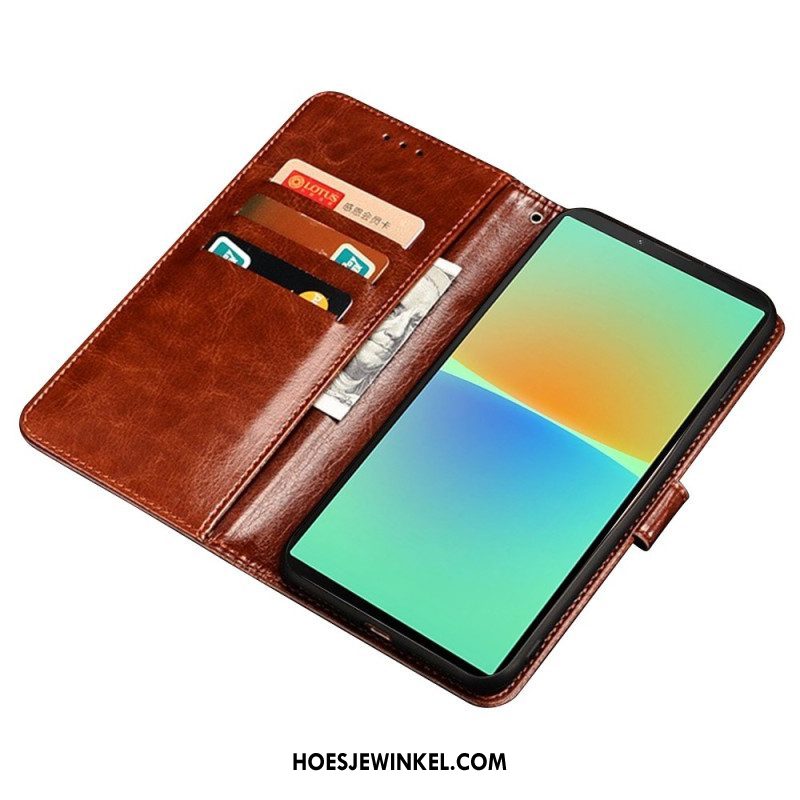 Folio-hoesje voor Sony Xperia 10 IV Imitatieleer Idewei